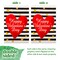 G128 Happy Valentine’s Day Striped Heart Garden Flag 12x18 In Double Sided Valentine's Day Yard Garden Lawn Decoration